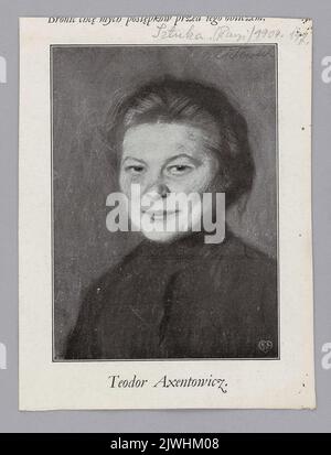 Reproduktion eines Gemäldes Axntowicz, Teodor (1859-1938), Portrait einer Frau; aus: `Sztuka` 1904, 147. B.S.Co, Reproduktionsatelie, Sztuka (Paryż ; czasopismo ; 1904-1905), Herausgeber Stockfoto